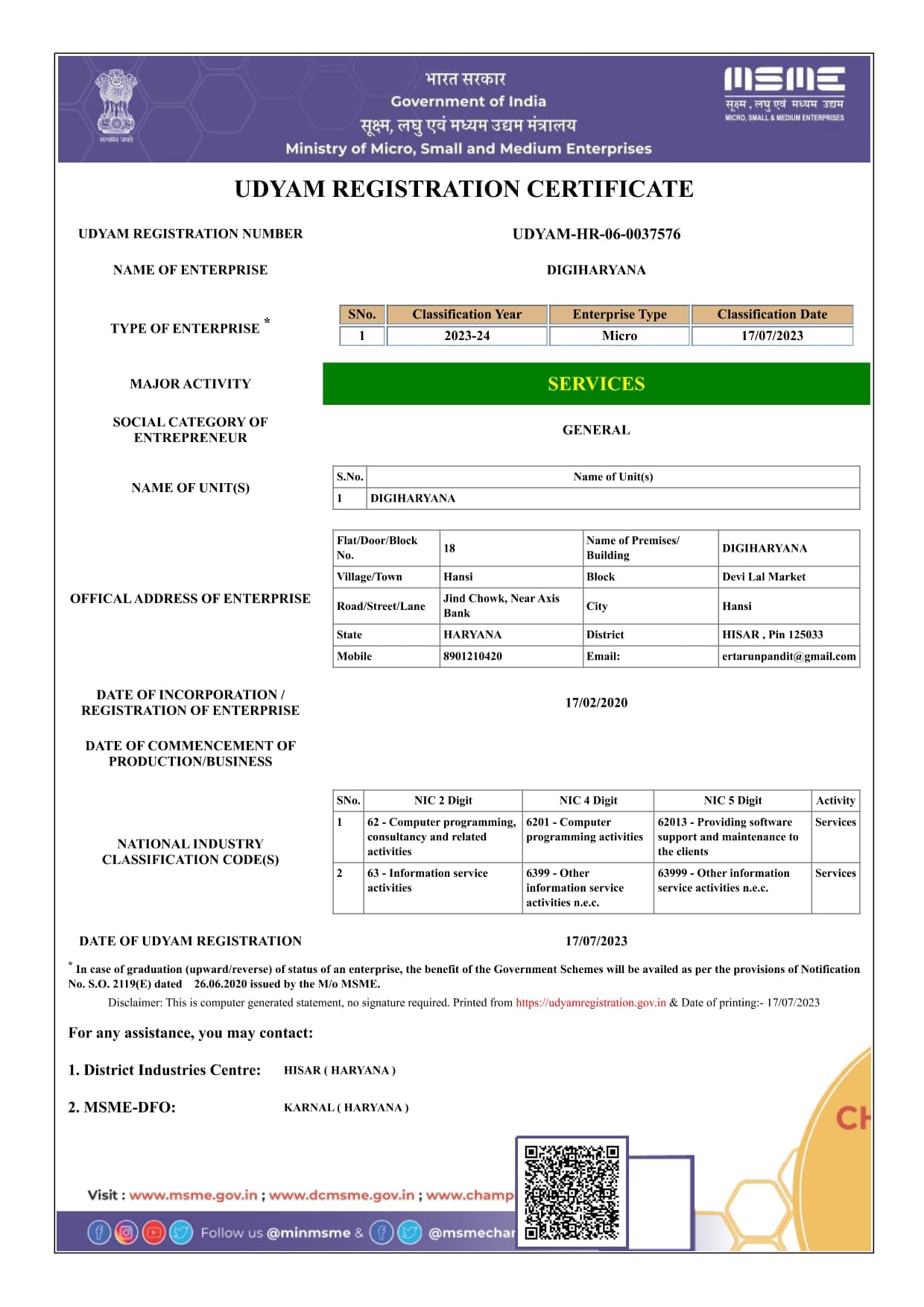 Udyam Registration