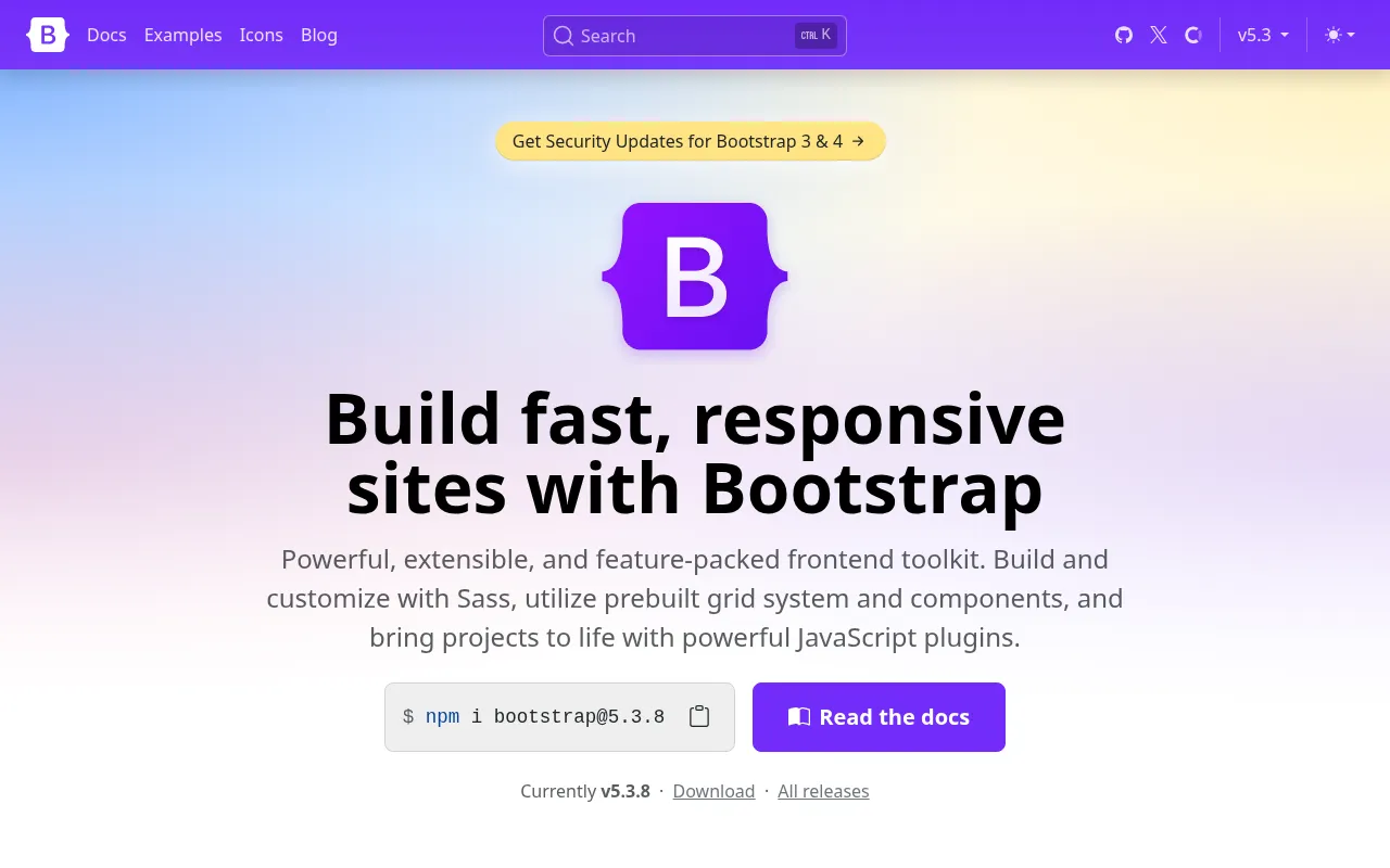 Bootstrap — Most Popular CSS Framework