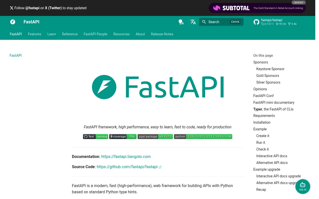 FastAPI — Modern Python API Framework