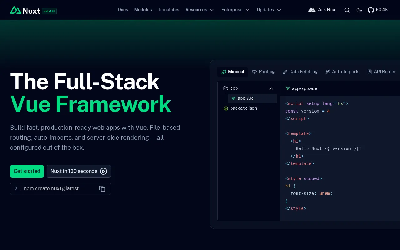 Nuxt.js — Intuitive Vue Framework