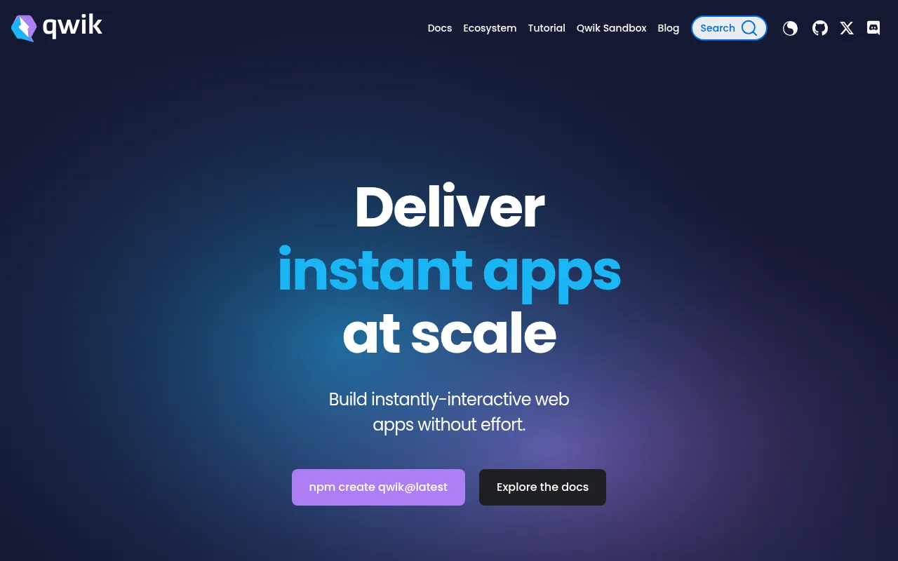 Qwik — Resumable Web Application Framework