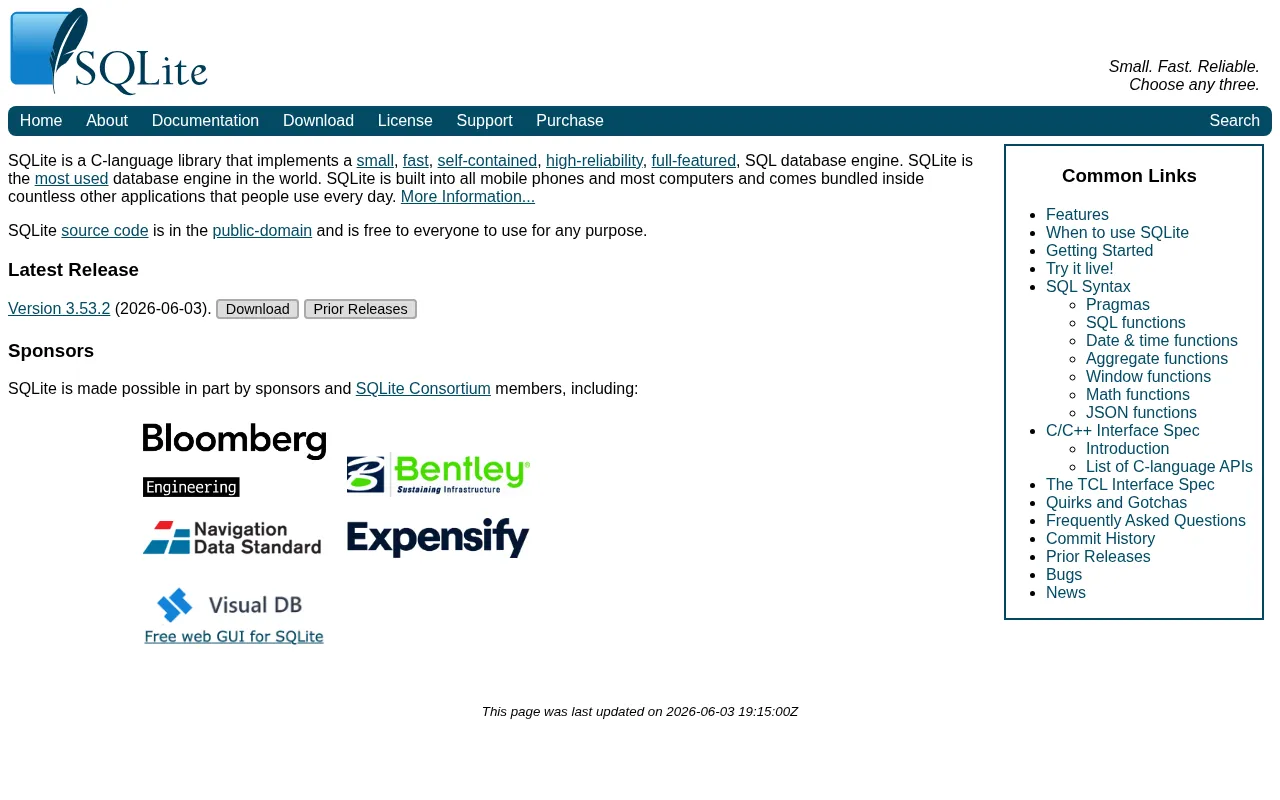 SQLite — Lightweight Embedded Database