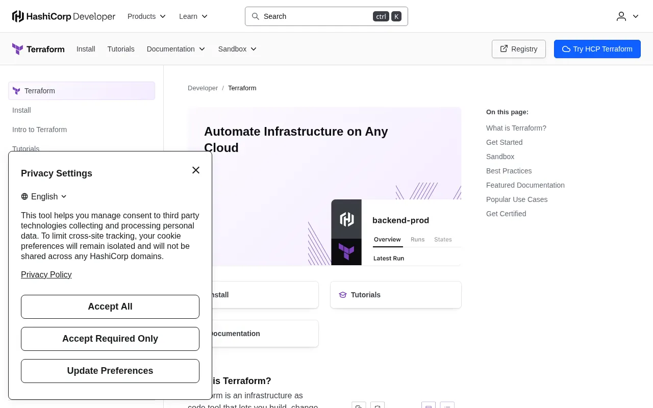 Terraform architecture — system design and component overview