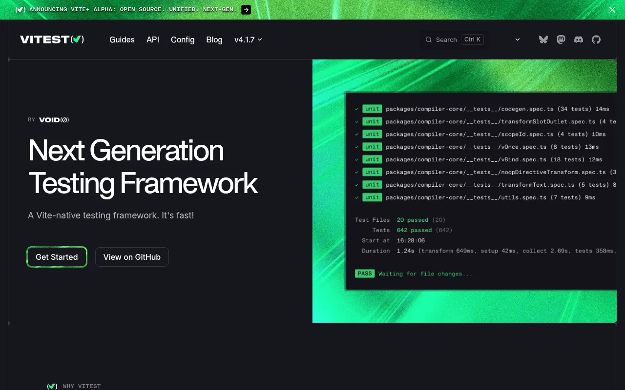 Vitest — Vite-Native Testing Framework